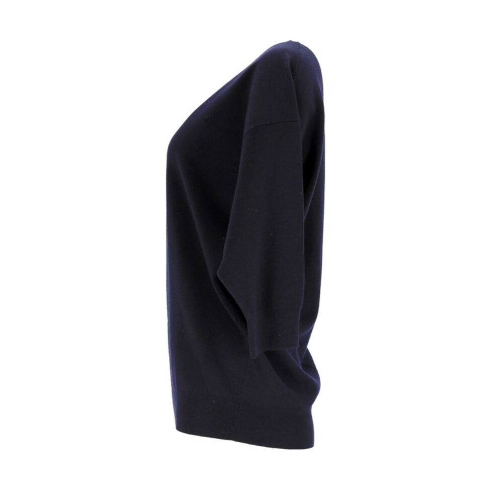 The Row Pullover in Navy Blue Merino Wool - Picture 2 of 5